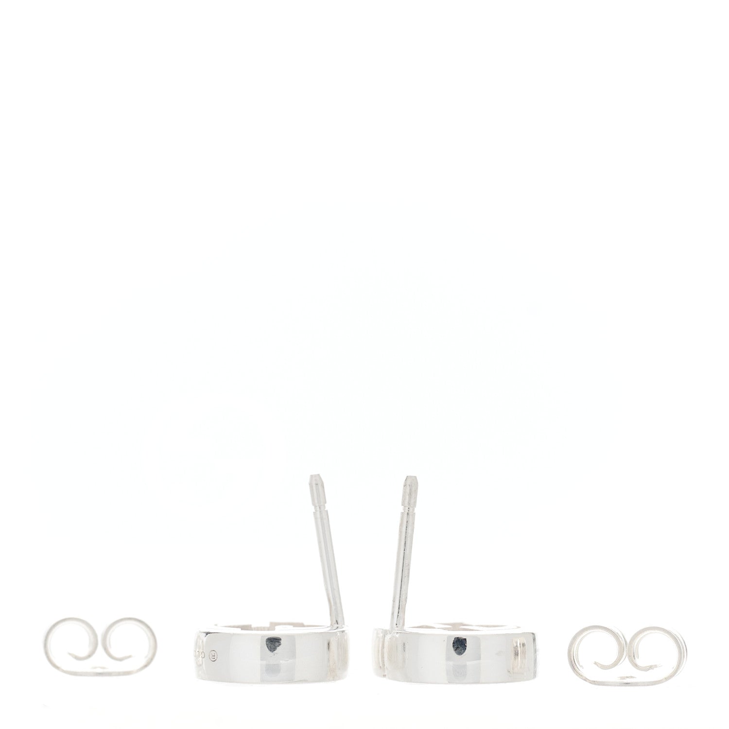 Gucci Sterling Silver Interlocking GG Stud Earrings 3 of 6