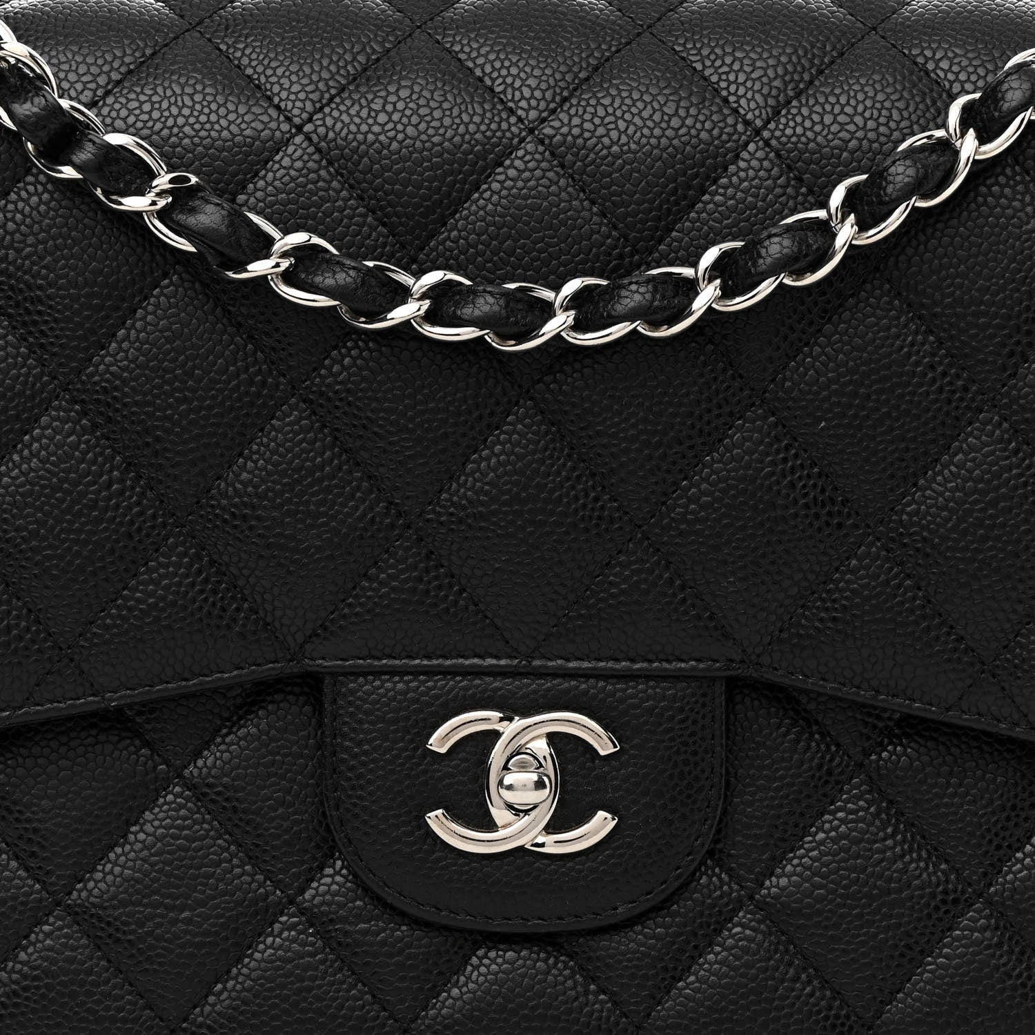 Chanel Caviar Quilted Jumbo Double Flap Black 8 of 16