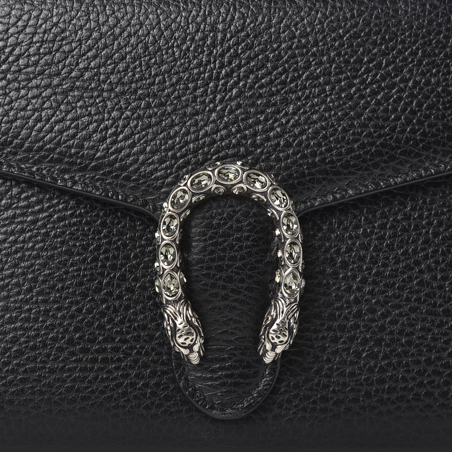 Gucci Calfskin Mini Dionysus Chain Wallet Black 9 of 10