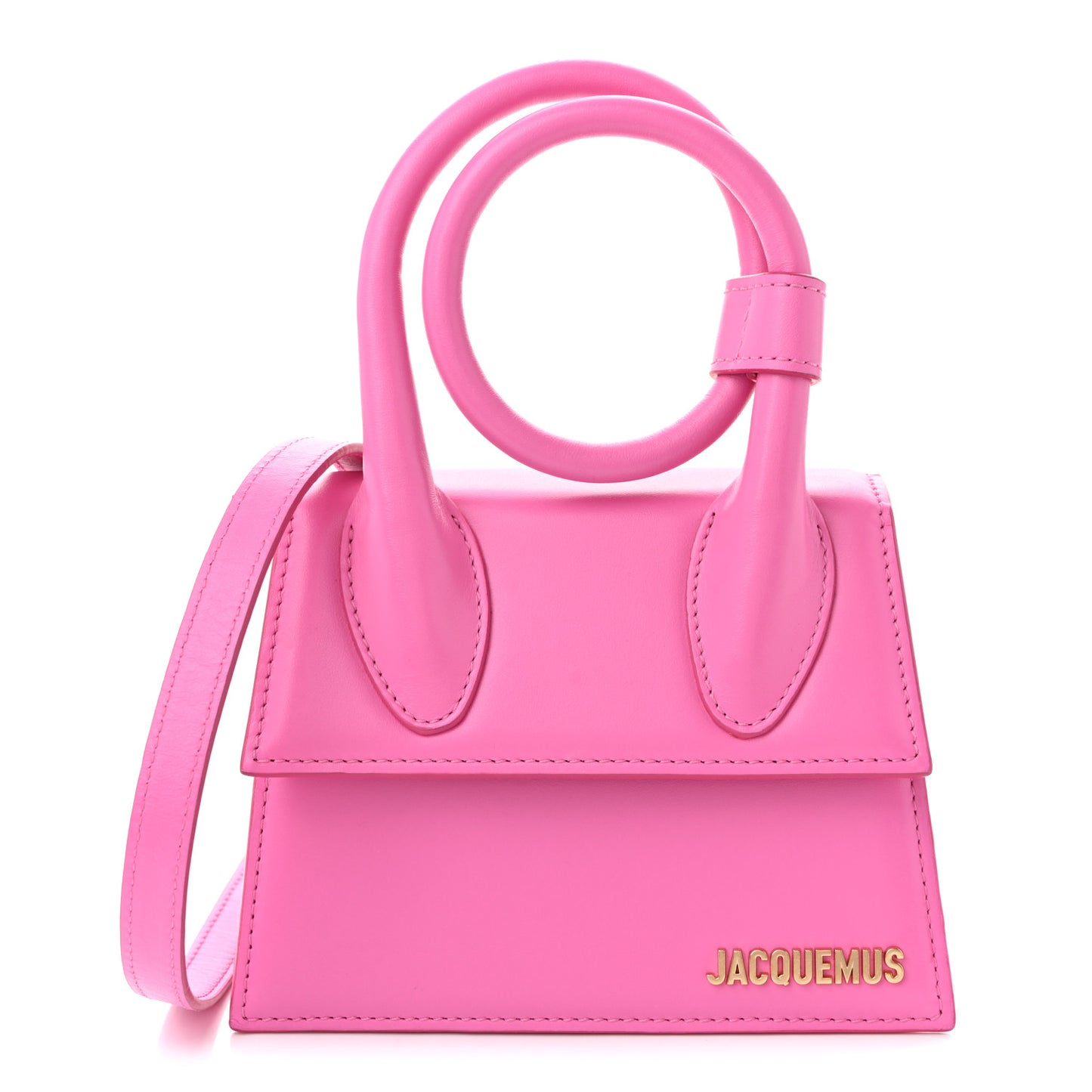 Calfskin Le Chiquito Noeud Dark Pink Dark Pink