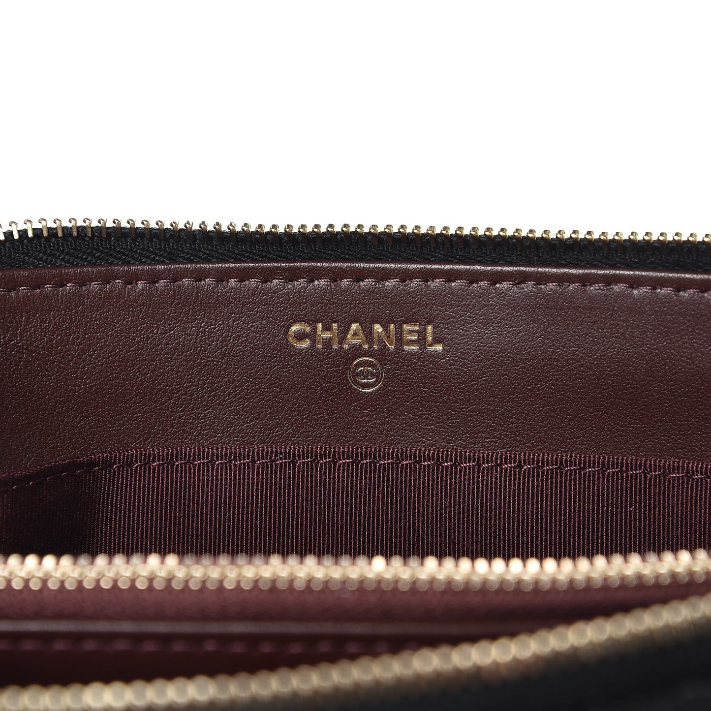Caviar Quilted Large Zipped Clutch Black
