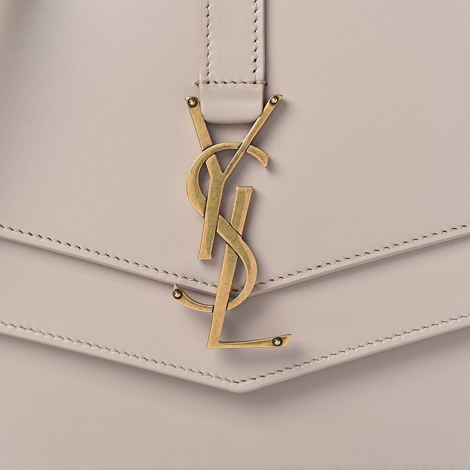 Saint Laurent Smooth Calfskin Monogram Medium Sulpice Shoulder Bag Light Natural 8 of 18