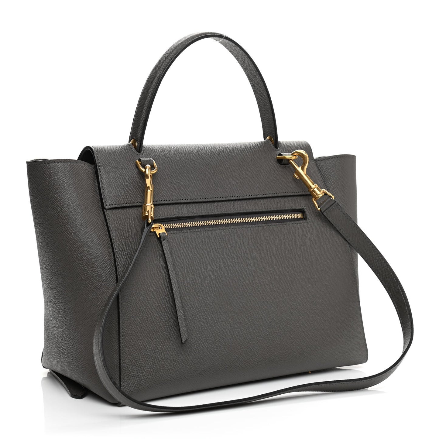 Grained Calfskin Mini Belt Bag Grey