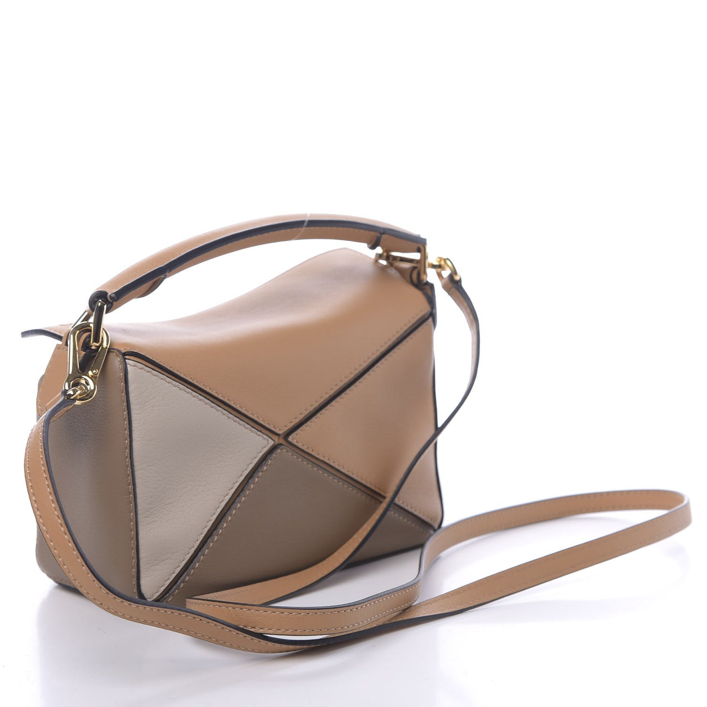 Calfskin Mini Puzzle Bag Warm Desert Mink