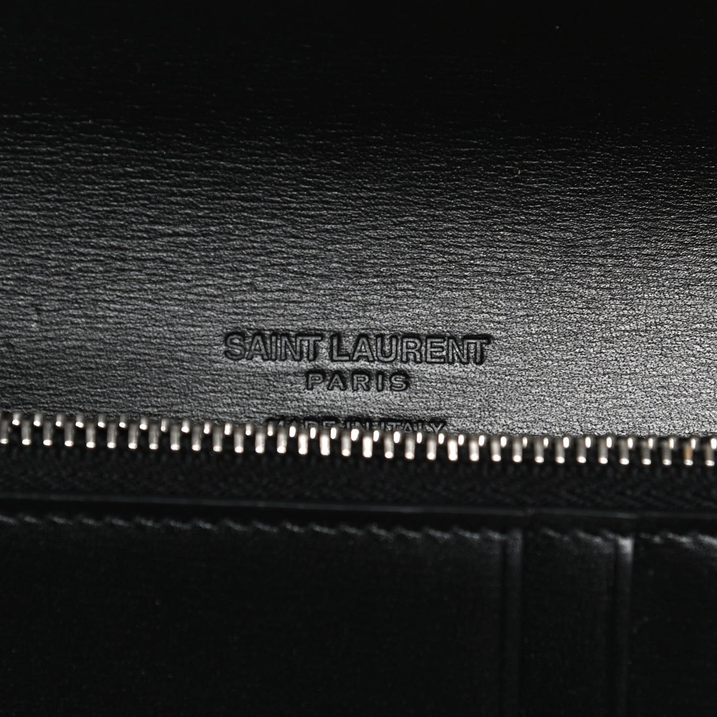 Calfskin Fragments Flap Wallet Black