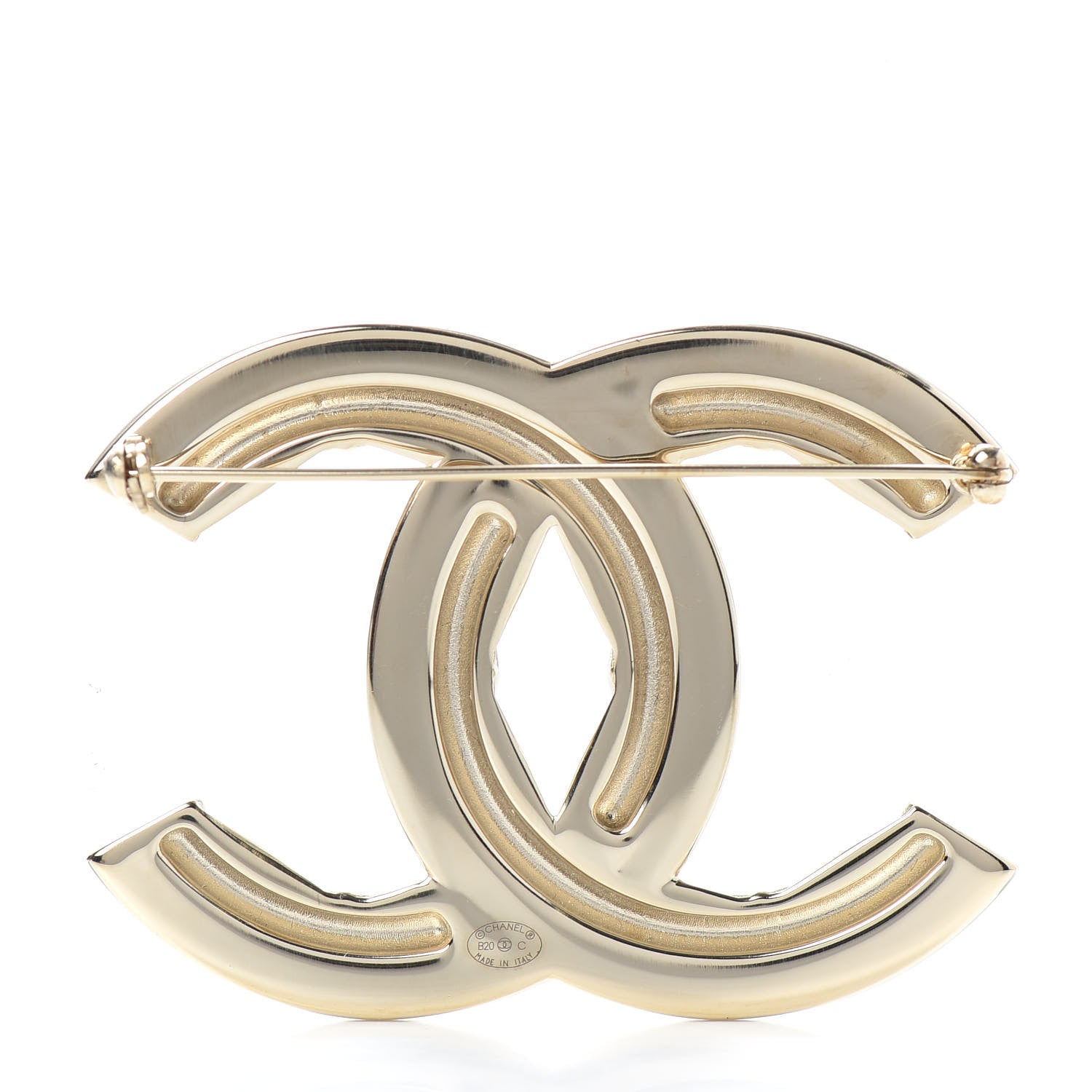 Chanel Baguette Crystal Quilted Vintage Allure CC Brooch Gold 3 of 4