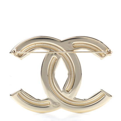 Chanel Baguette Crystal Quilted Vintage Allure CC Brooch Gold 3 of 4