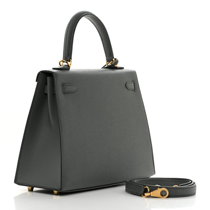 Hermes Epsom Kelly Sellier 25 Vert Amande 3 of 11