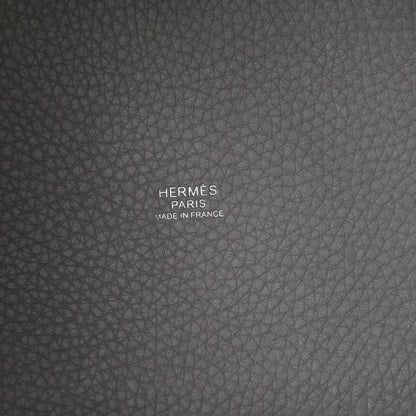 Hermes Taurillon Clemence Picotin Lock 18 PM Gris Mouette Bleu Agate 6 of 10