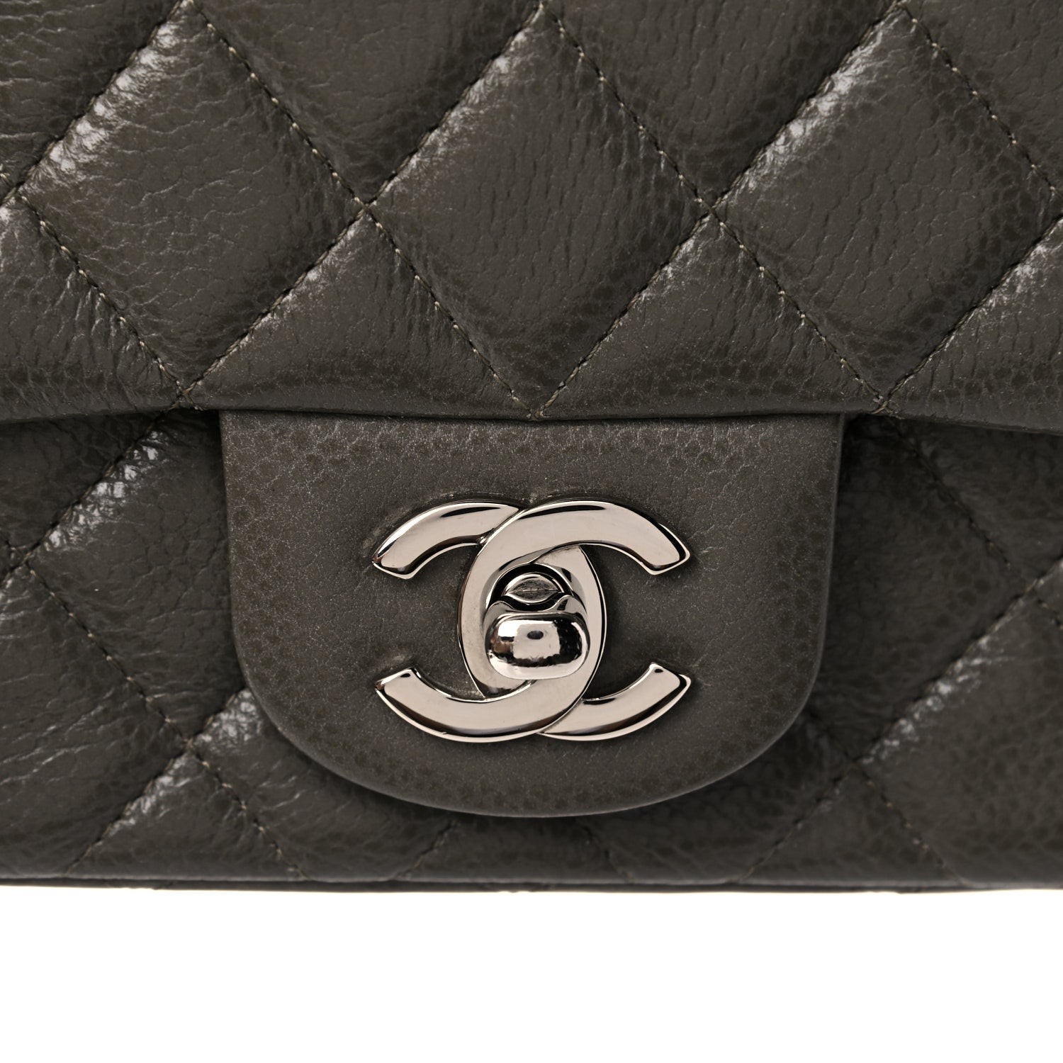Chanel Caviar Quilted Mini Square Flap Dark Charcoal 7 of 16
