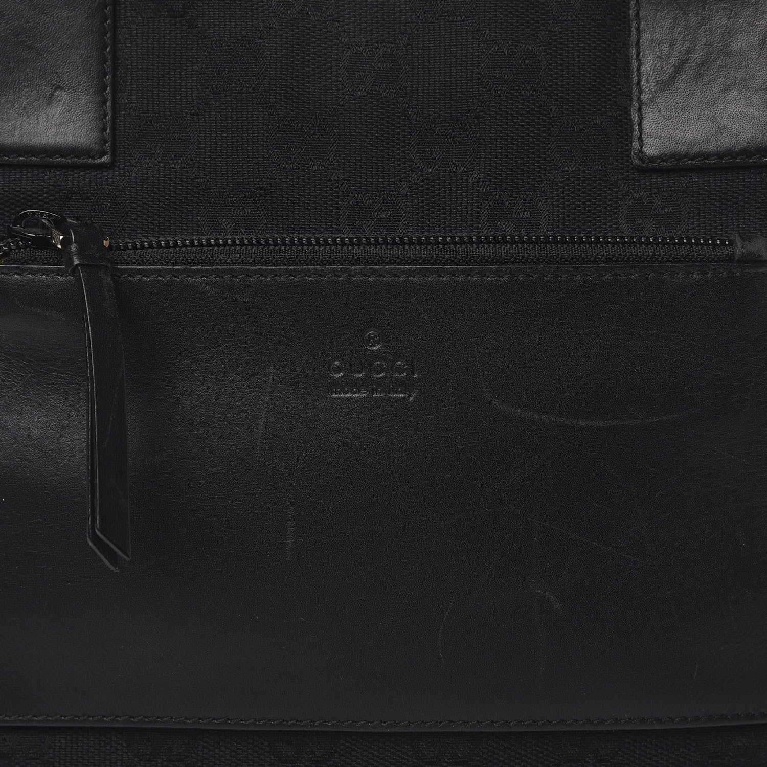 Gucci Nylon Calfskin Large Tote Black 12 of 12