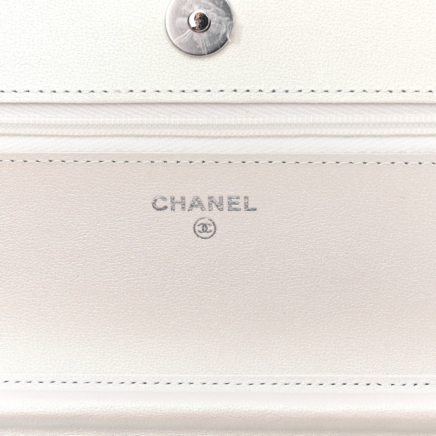 Chanel Lambskin Quilted Coco Bow Wallet On Chain WOC White 6 of 11