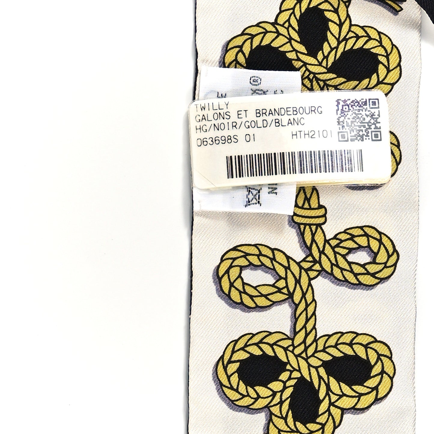 Silk Galons Et Brandebourg Twilly Black Gold White