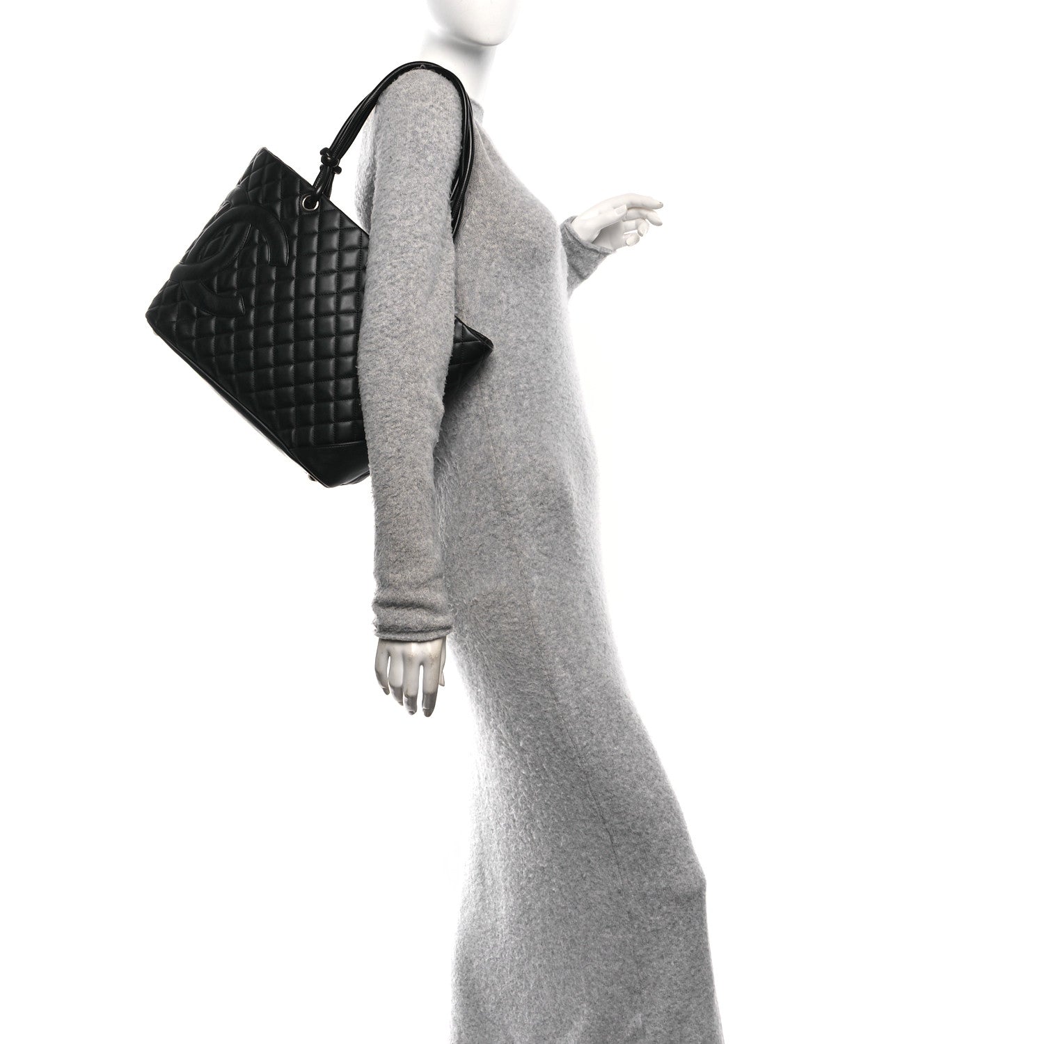 Chanel Calfskin Quilted Large Cambon Tote Black 2 of 10