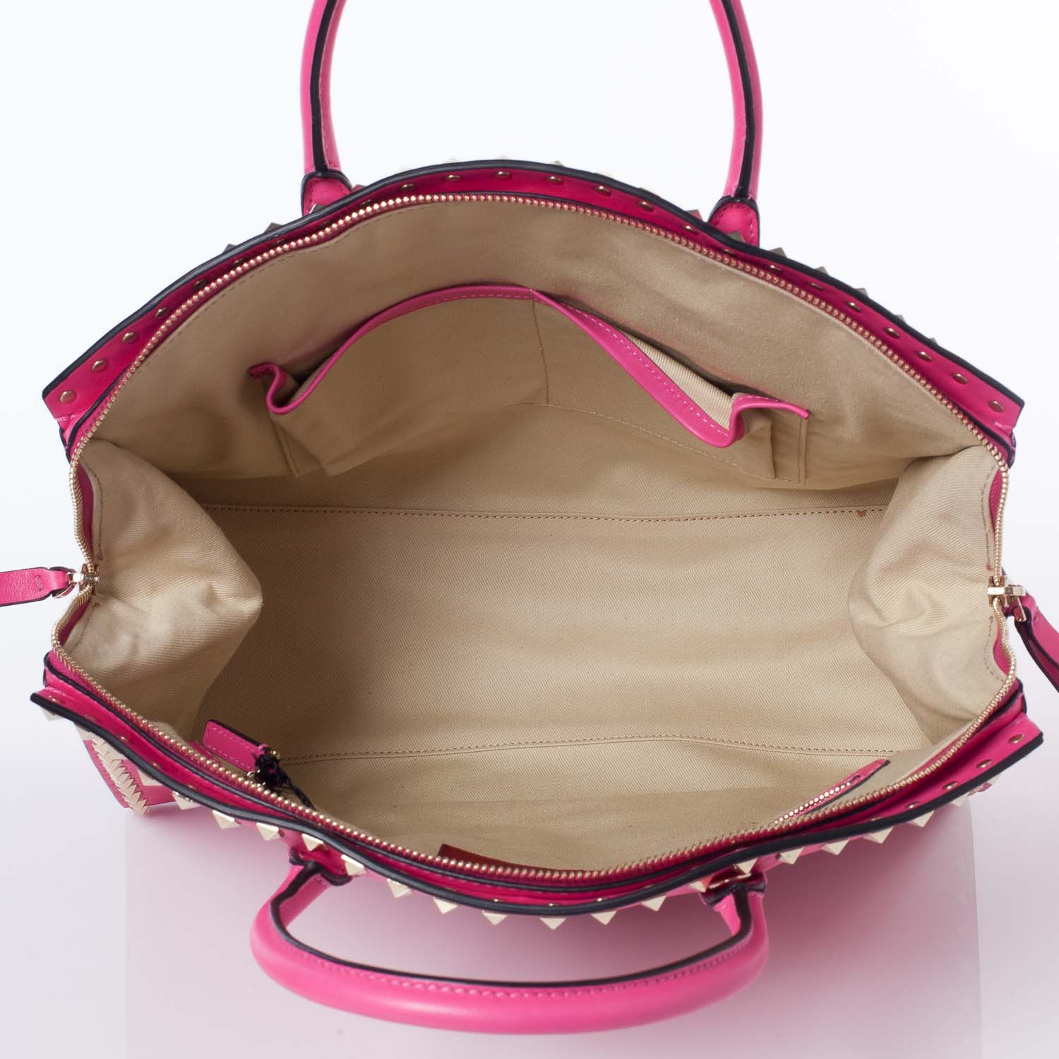 Valentino Garavani Vitello Rockstud Dome Shopper Pink 7 of 10