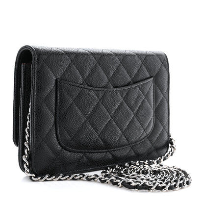 Chanel Caviar Quilted Wallet on Chain WOC Black 3 of 13