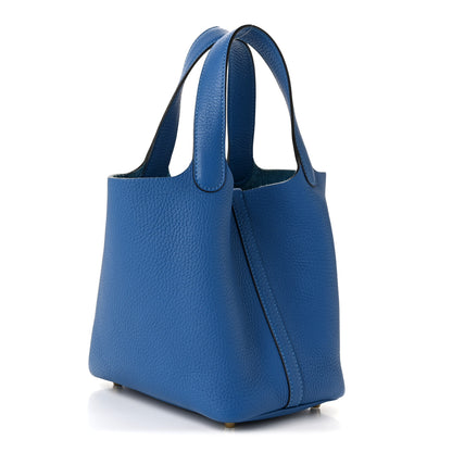 Hermes Taurillon Clemence Picotin Lock 18 PM Mykonos 3 of 11