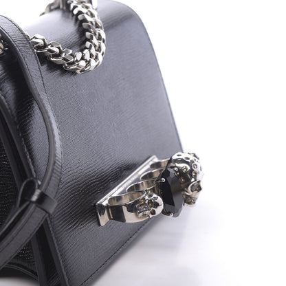 Alexander McQueen Lizard Embossed Calfskin Knuckle Crossbody Black 12 of 12