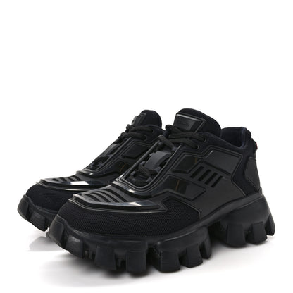 Prada Rubber Technical Knit Fabric Cloudbust Thunder Sneakers 37 Black 3 of 10