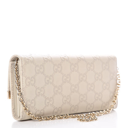 Gucci Guccissima Signature Dice Chain Wallet Off White 3 of 8