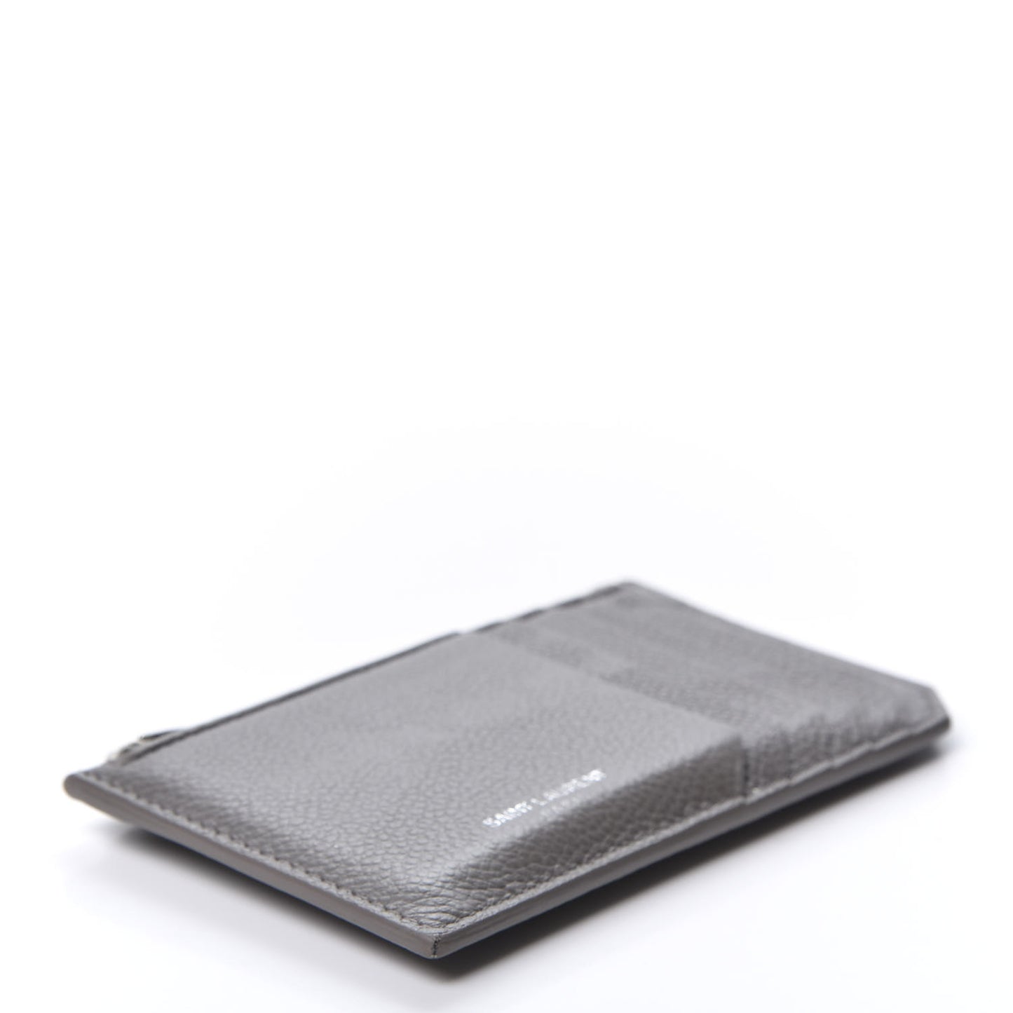 Grained Calfskin 5 Fragments Zip Pouch Card Holder Earth