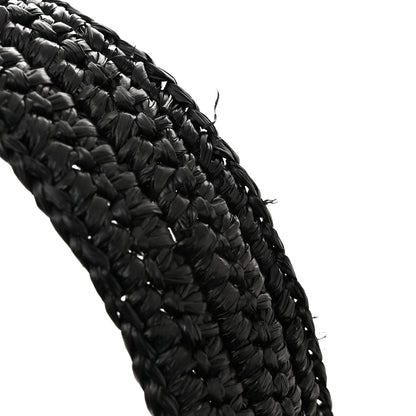 Loewe Raffia Medium Elephant Basket Tote Bag Black 13 of 14