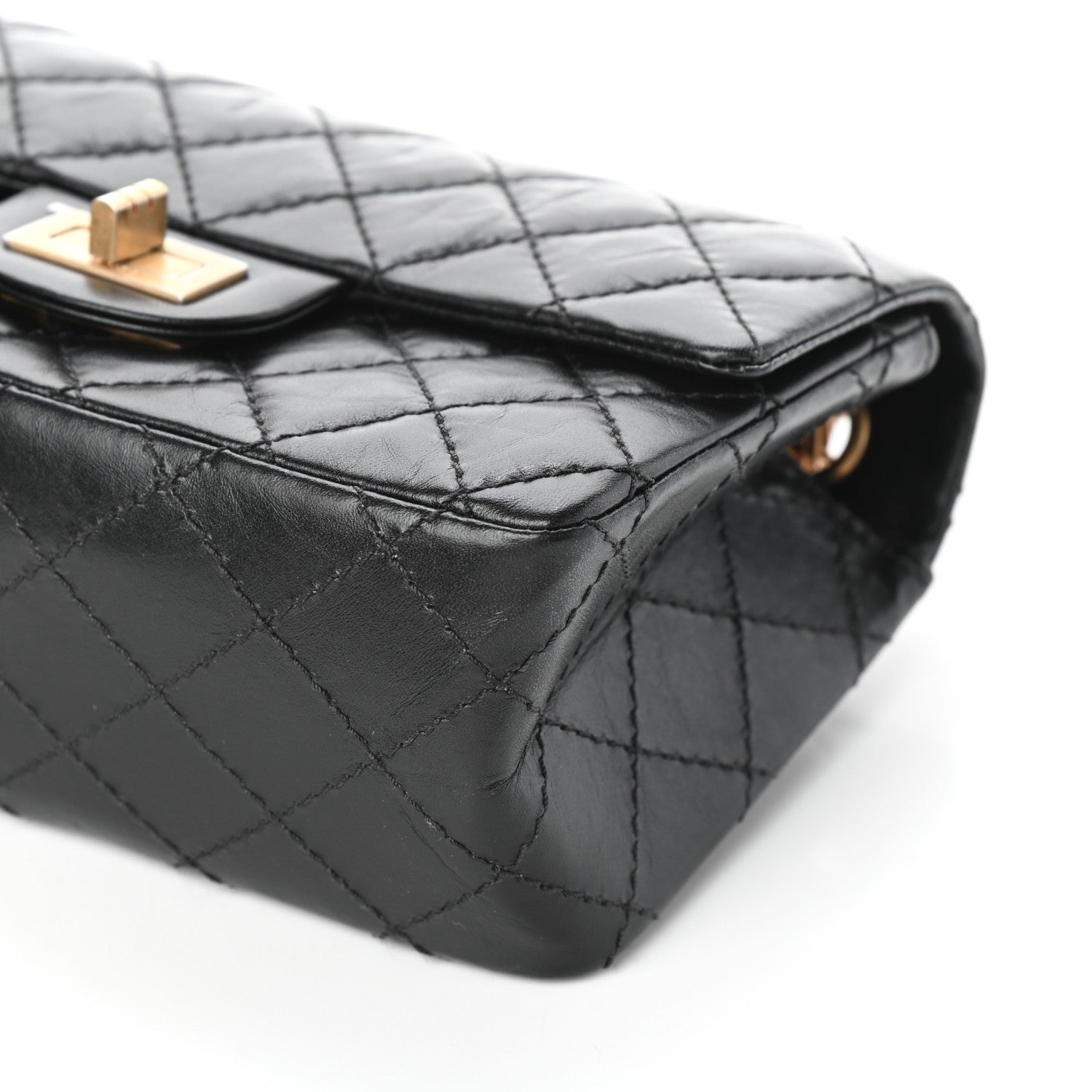 Chanel Aged Calfskin Quilted 2.55 Reissue Mini Flap Black 10 of 10