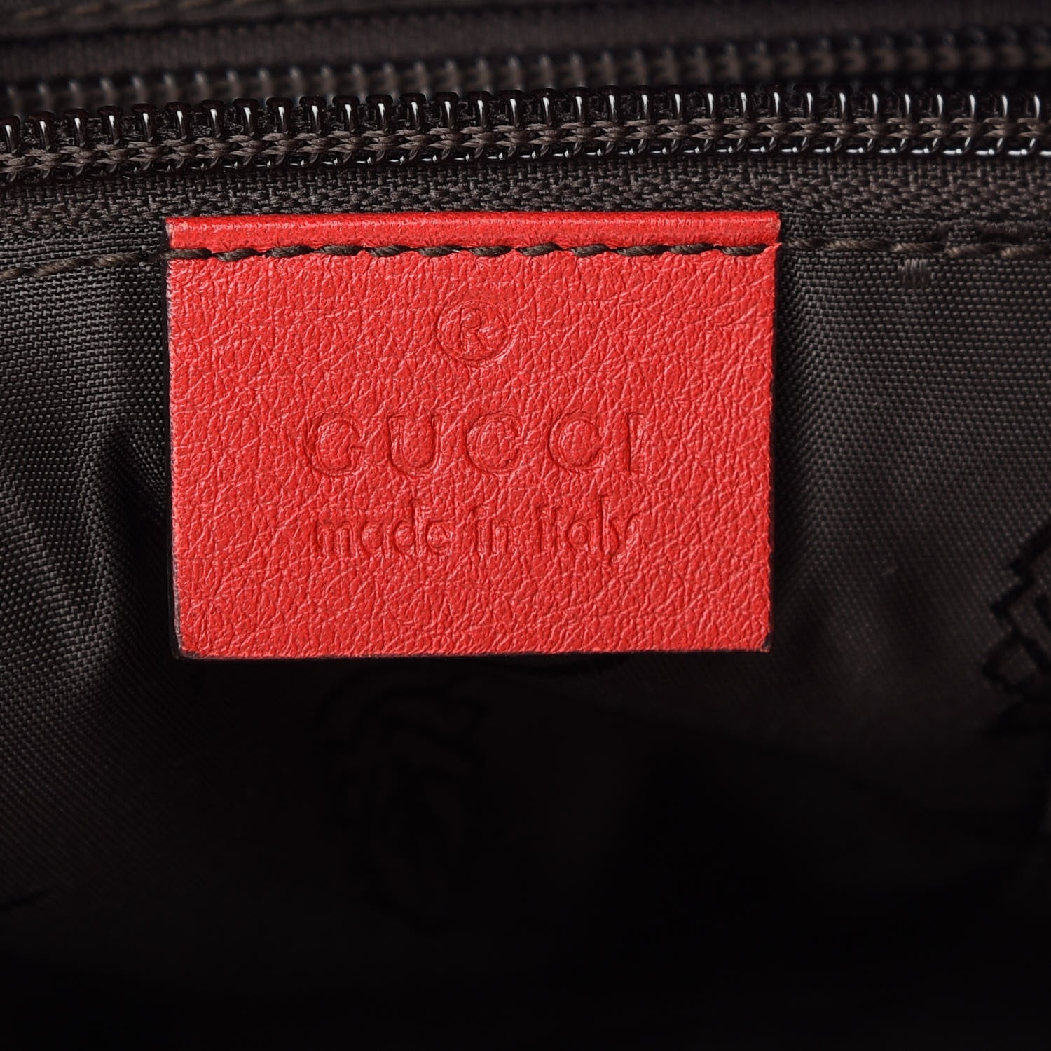 Gucci Guccissima Medium Flat Messenger Bag Red 8 of 10