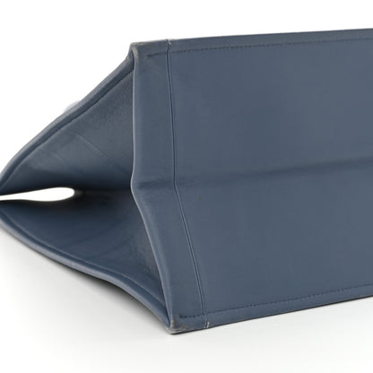 Christian Dior Calfskin Embossed Large Book Tote Blue 9 of 15
