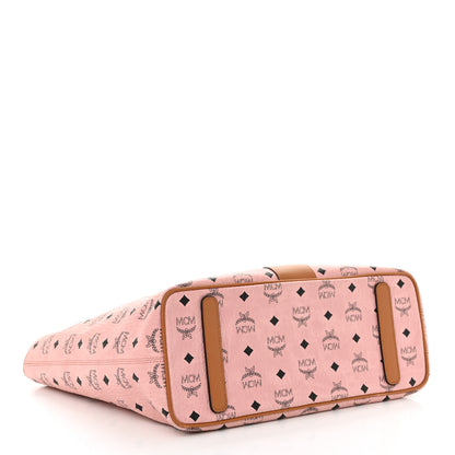 MCM Visetos Medium Anya Zip Top Shopper Tote Soft Pink 4 of 14