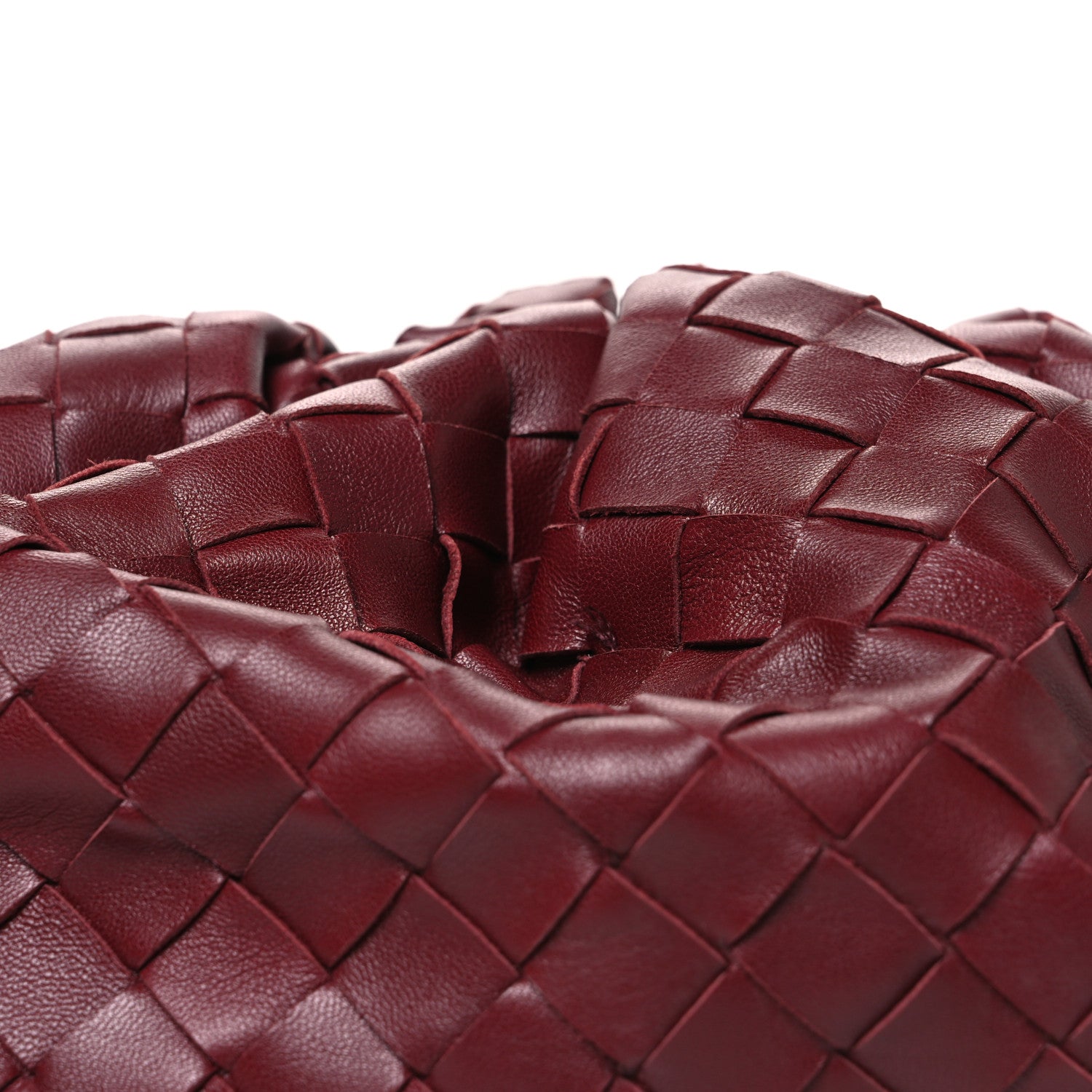 Bottega Veneta Nappa Maxi Intrecciato The Pouch Oversized Clutch Bordeaux 9 of 11