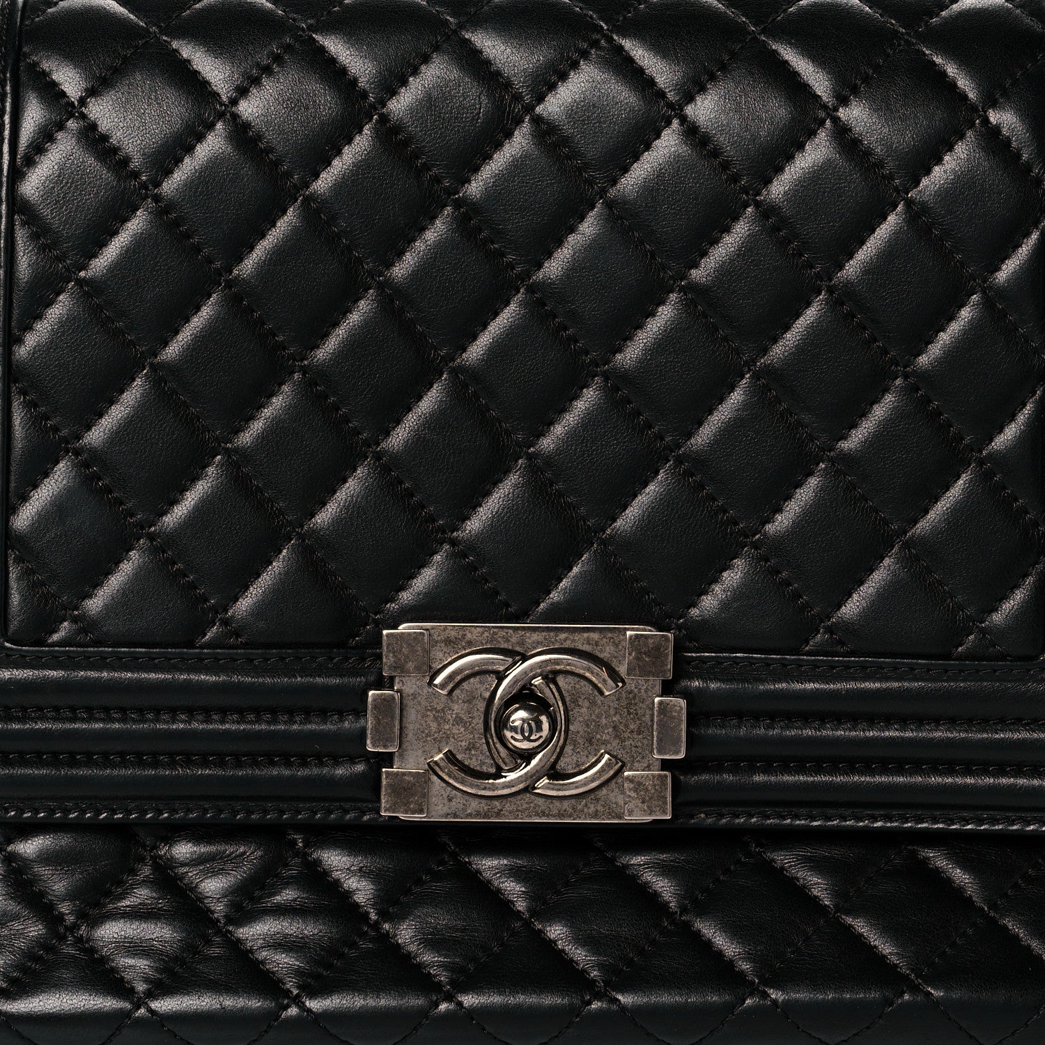 Chanel Lambskin Quilted Accordion Boy Flap Black 8 of 10
