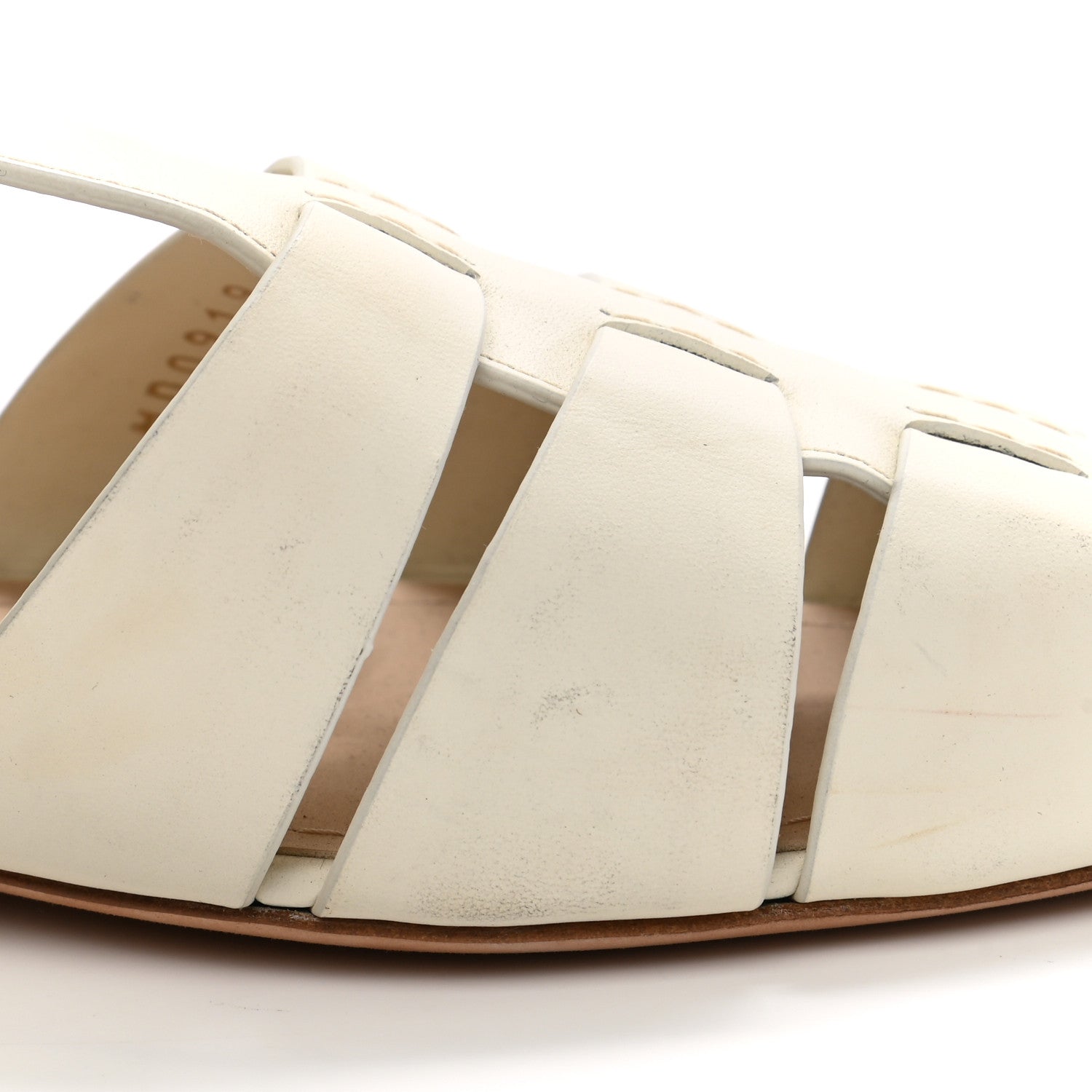 Christian Dior Calfskin Sauvage Ballerina Flat 38 Ivory 12 of 16
