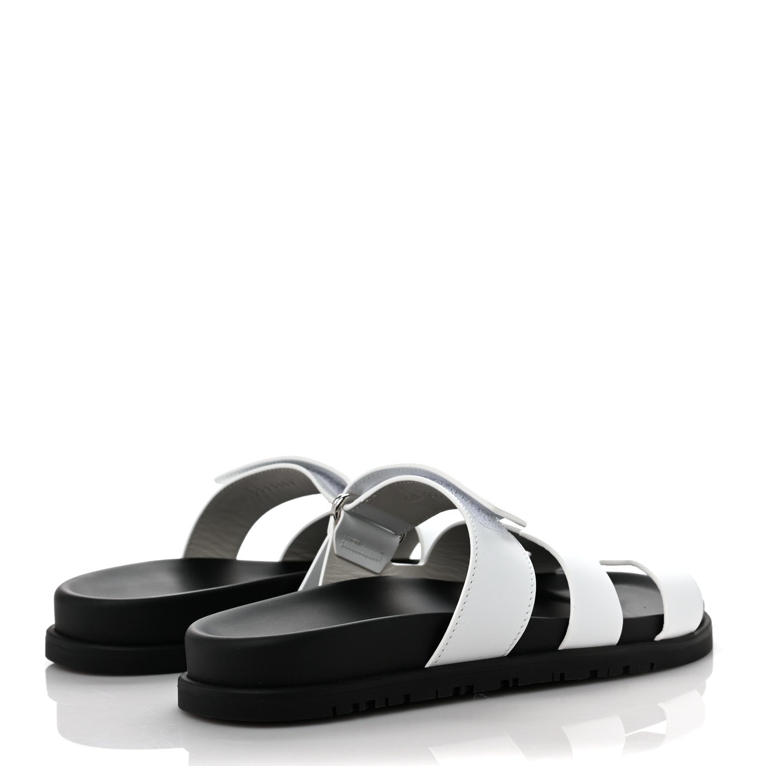 Hermes Calfskin Womens Chypre Sandals 36.5 White 4 of 7