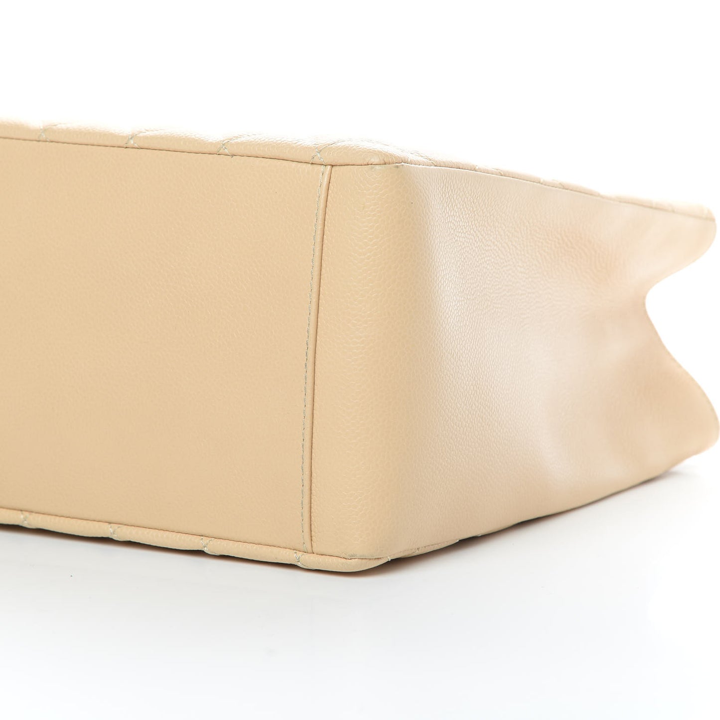 Caviar Quilted Grand Shopping Tote GST Beige Clair