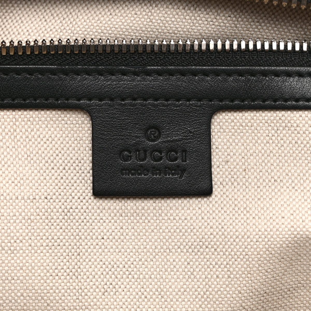 Gucci Calfskin GG Tennis Embossed Tote Bag Black 6 of 11