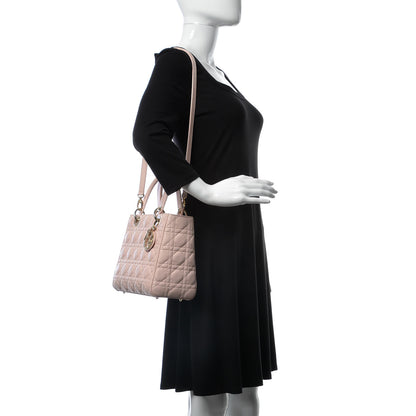Christian Dior Lambskin Cannage Medium Lady Dior Light Pink 2 of 8