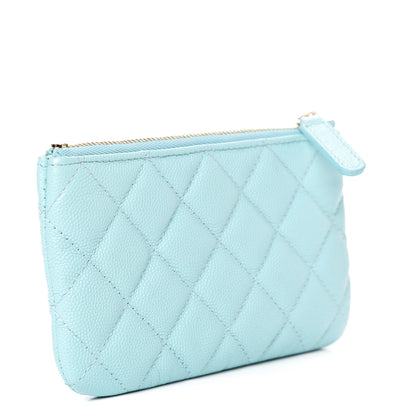 Chanel Caviar Quilted Small Cosmetic Case Light Blue 2 of 8