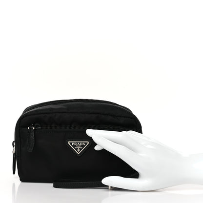 Prada Re-Nylon Saffiano Pouch Wristlet Black 2 of 8