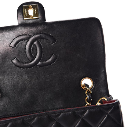 Chanel Lambskin Quilted Mini Square Flap Bag Black 10 of 12