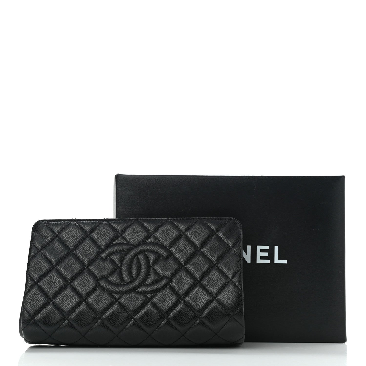 Chanel Caviar Quilted CC Clutch Black 8 of 8