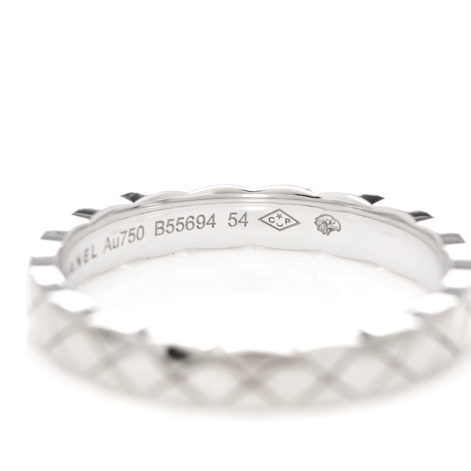 Chanel 18K White Gold Mini Coco Crush Ring 54 6.75 5 of 6