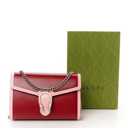 Gucci Azalea Calfskin Enamel Mini Dionysus Chain Wallet New Cherry Red Wild Rose Off White 11 of 11