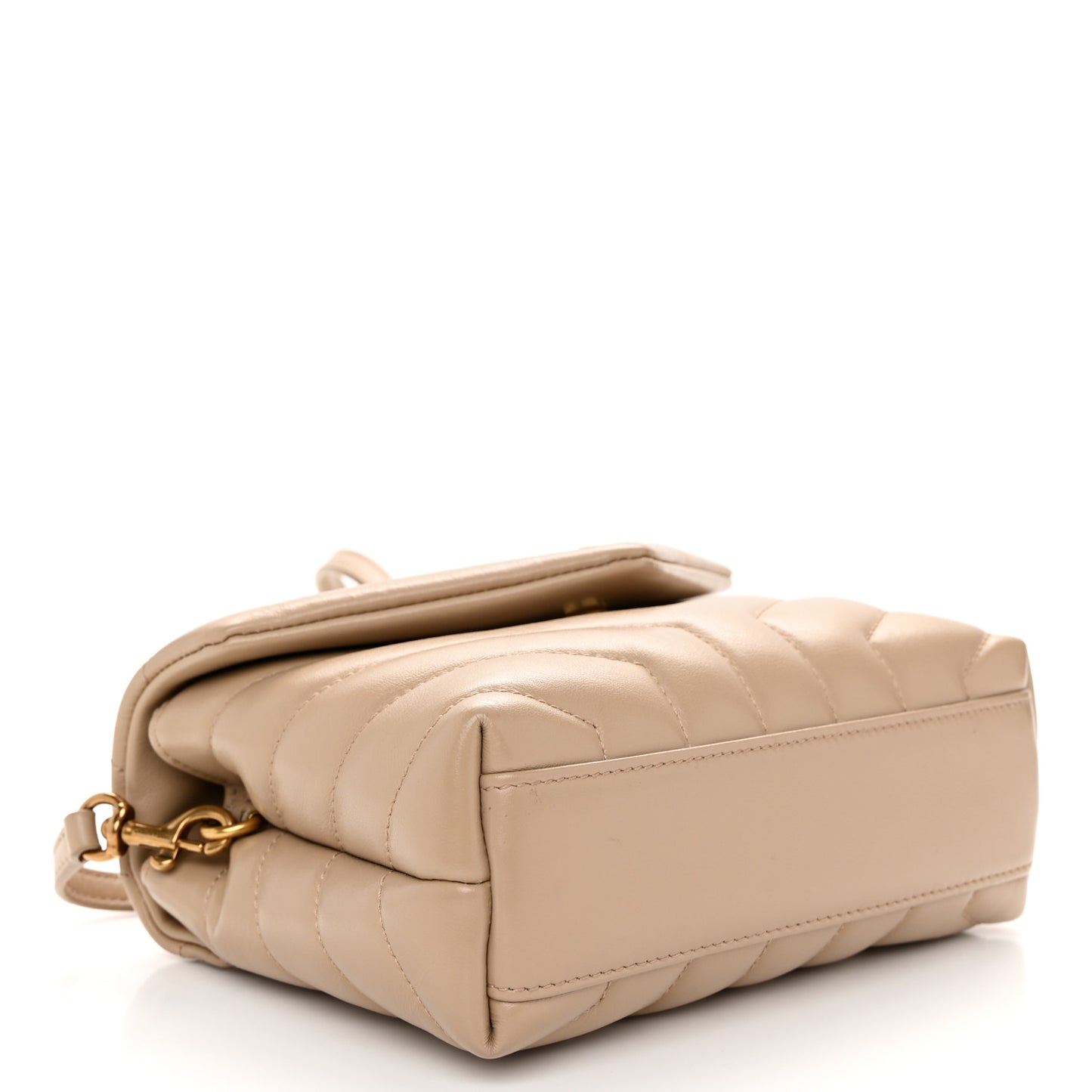 Calfskin Y Quilted Monogram Toy Loulou Crossbody Bag Dark Beige