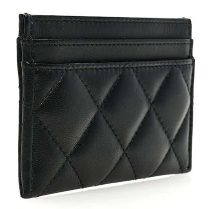 Chanel Lambskin Plexiglass Quilted Coco Love Card Holder Black 3 of 8