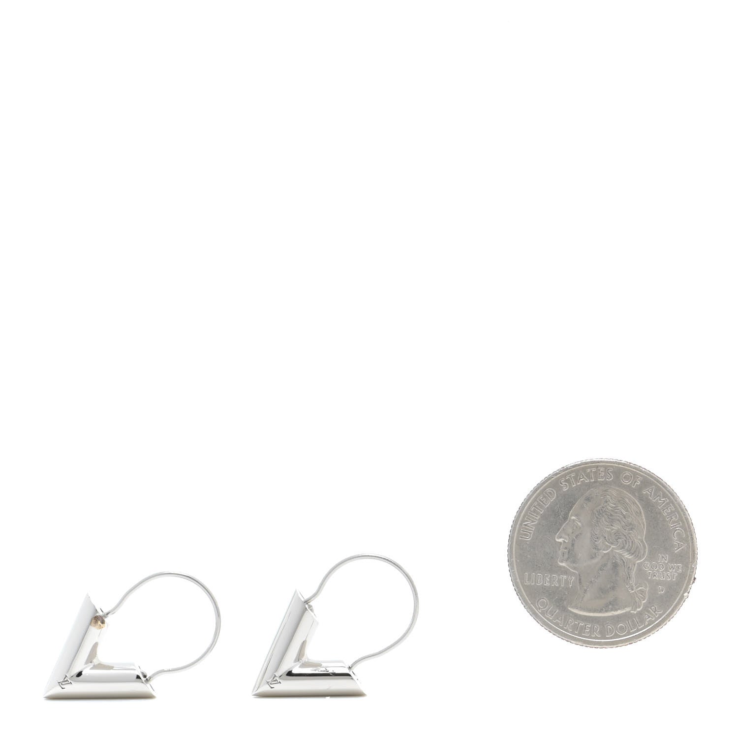 Louis Vuitton Essential V Hoop Earrings Silver 2 of 7