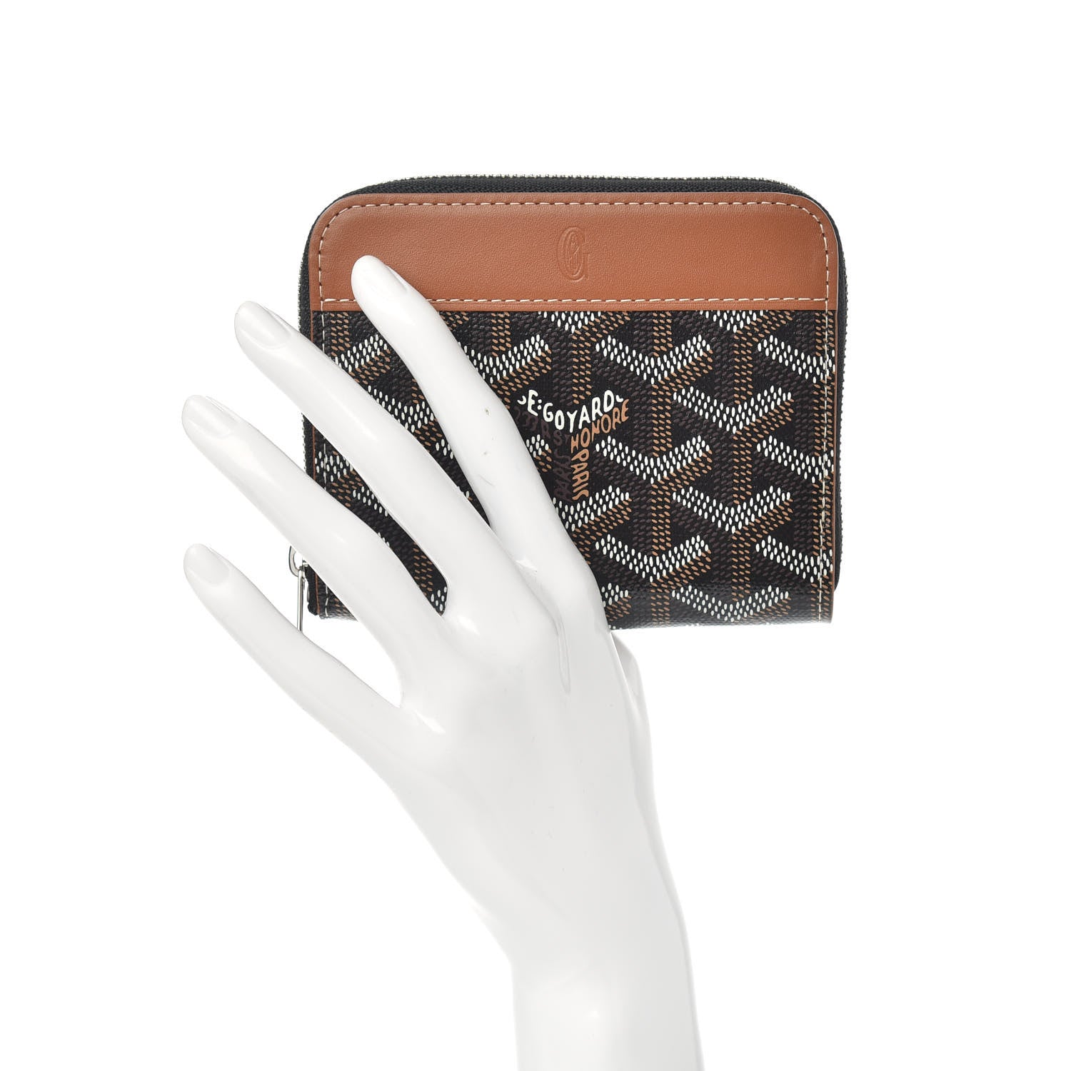 Goyard Goyardine Matignon PM Wallet Black Gold 2 of 6