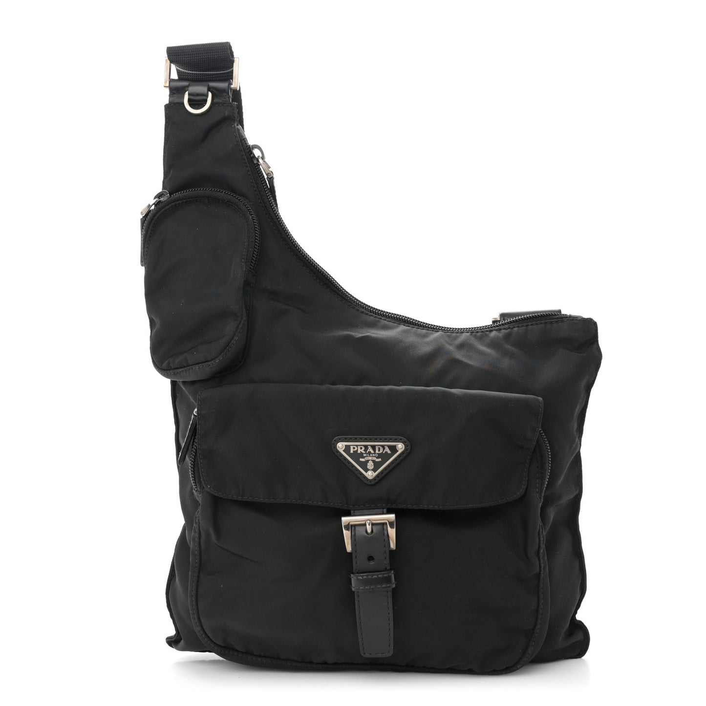 Nylon Vela Sling Messenger Bag Black