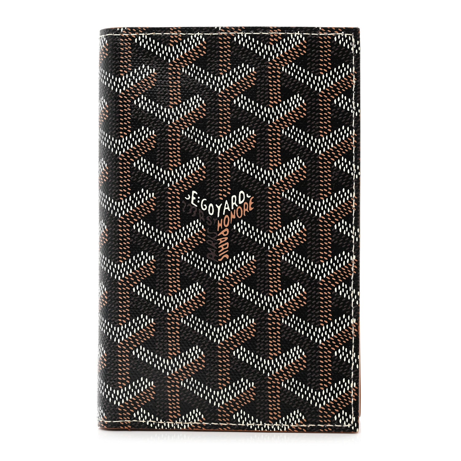 Goyard Goyardine Grenelle Passport Wallet Black Gold 1 of 10