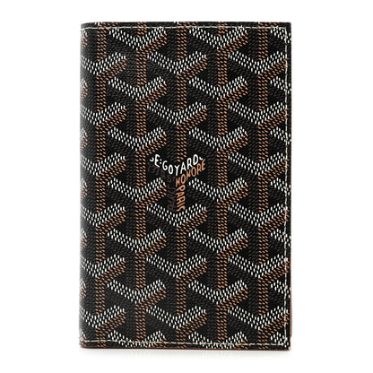Goyard Goyardine Grenelle Passport Wallet Black Gold 1 of 10